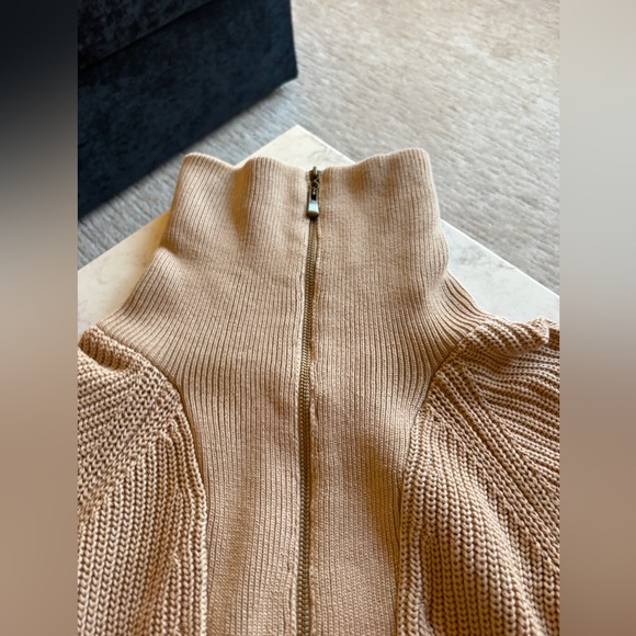 Ser.O.Ya Carly Knit Mini Sweater Dress Cotton Long Sleeves Tan Size L NWOT - Picture 6 of 9